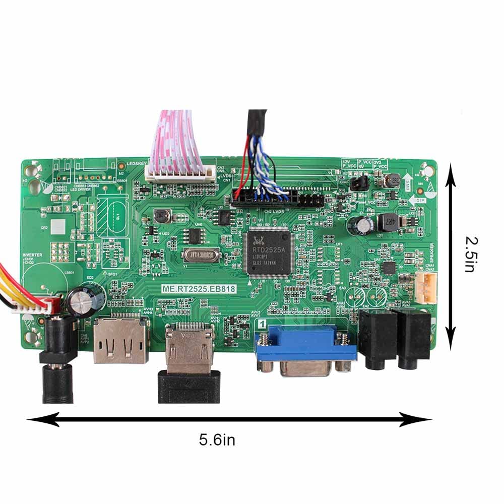 FanyiTek 10.4 inch 800x600 4:3 TFT LCD Screen and HDMI DP VGA LVDs Controller Board, for Vide Gaming Display