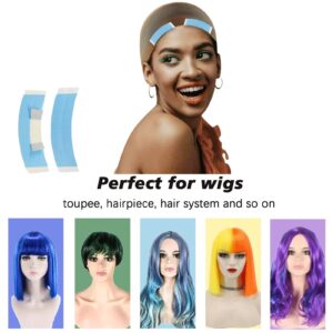 36pcs Wig Tape for Lace Wigs Double Sided Waterproof Lace Wigs Adhesive, Tape Strips for Lace Front Wig Toupee, Hairpiece Wig Tape Hair Wig Tape for Hair Extension with Hair Wax Stick Edge Control Wax