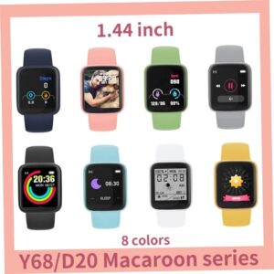 Smart Watch 1.44inch Touch Screen Fitness Watch Waterproof Heart Rate Sports Pedometer, Fitness Sport Watch,Waterproof Watch,Blood Pressure Watch, Black