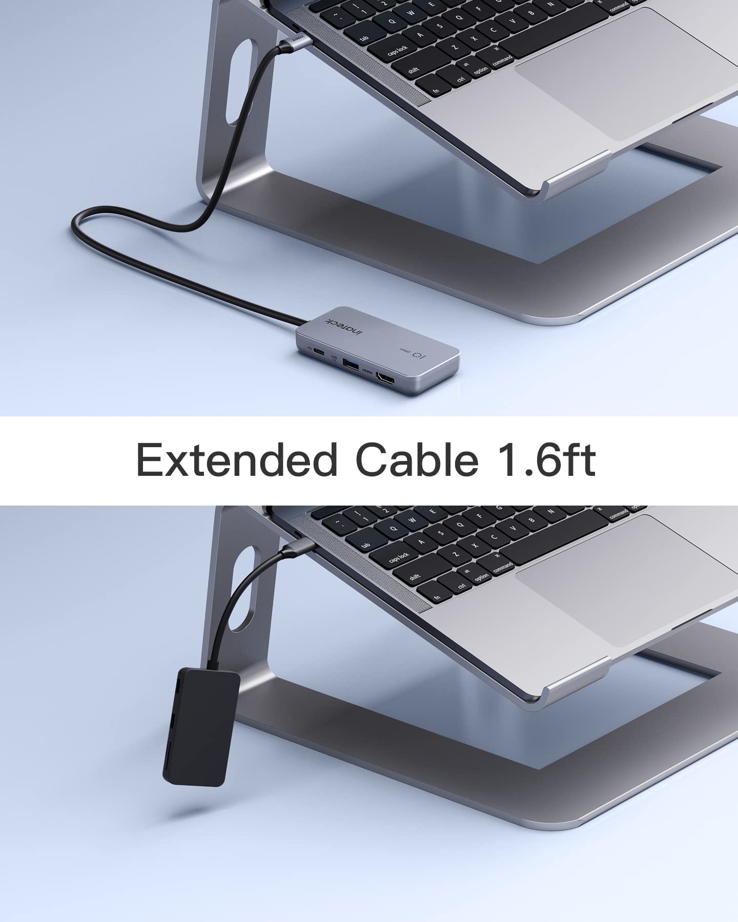 Inateck USB C Hub with 7 Ports, USB 3.2 Gen 2 Speed, 1.6ftcm Cable, HB2027