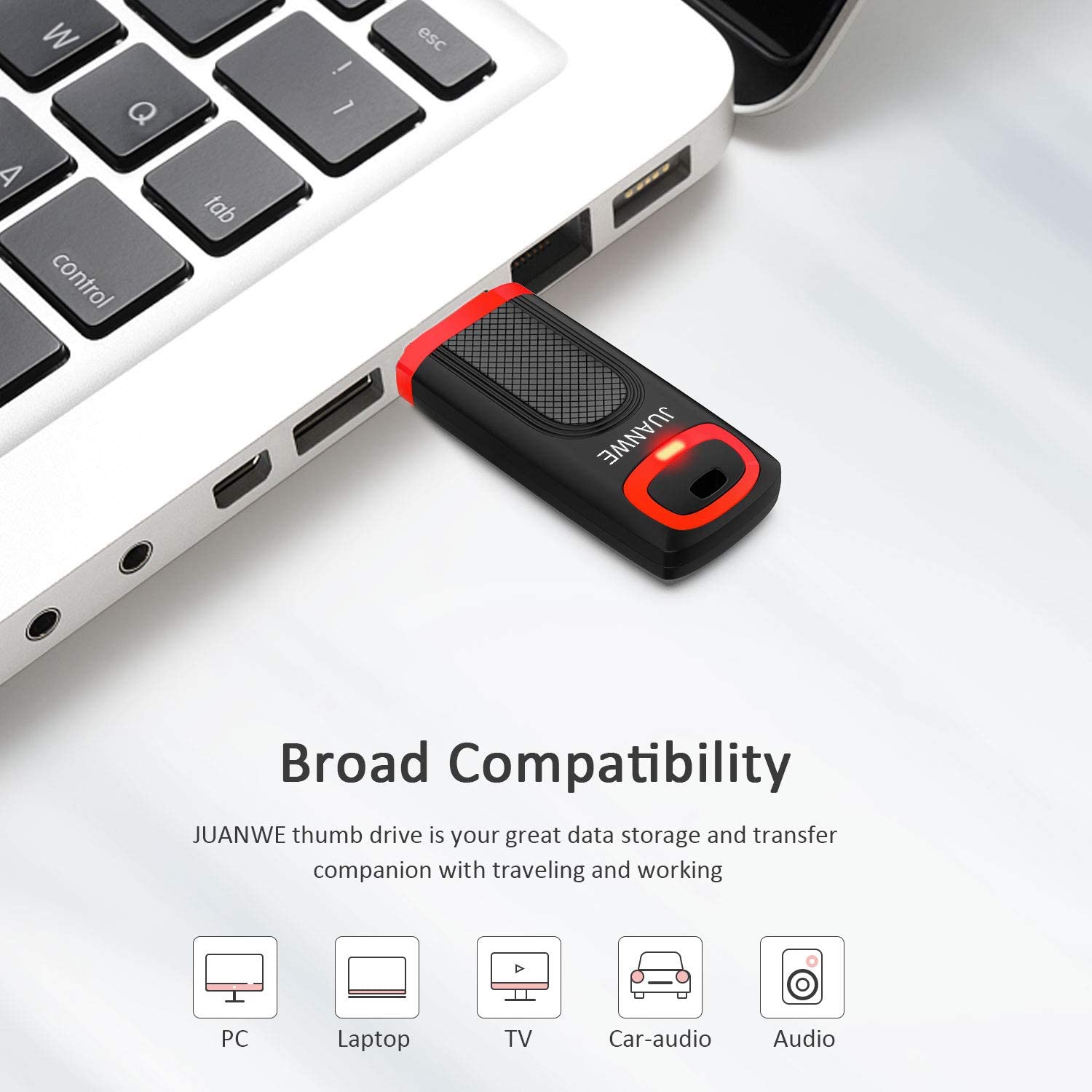 64GB USB 3.0 Flash Drive, JUANWE Thumb Drive 3.0 High Speed Jump Drive, Portable USB Drive with LED Indicator for PC Laptop Backup Storage Data