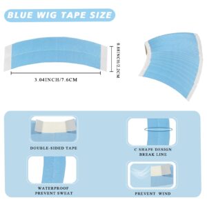 36pcs Wig Tape for Lace Wigs Double Sided Waterproof Lace Wigs Adhesive, Tape Strips for Lace Front Wig Toupee, Hairpiece Wig Tape Hair Wig Tape for Hair Extension with Hair Wax Stick Edge Control Wax