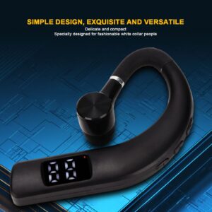 ASHATA Bluetooth Earpiece, BT5.2 Handsfree Bluetooth Headset, 240mAh Battery, IPX5 Waterproof 180 Degree Rotating Ear Hook Earphone for Phone Laptop Trucker Driver