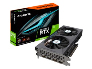 gigabyte geforce rtx 3060 ti eagle oc 8g (rev2.0) graphics card, 2x windforce fans, lhr, 8gb 256-bit gddr6, gv-n306teagle oc-8gd rev2.0 video card (renewed)