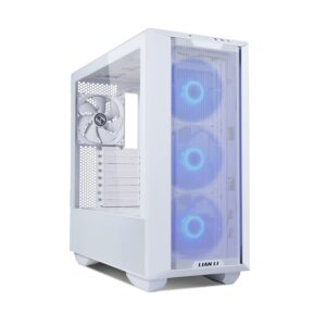 lian li lancool iii rgb white aluminum/secc/tempered glass gaming case with 4 × 140 pwm fans (argb)- lancool 3r-w