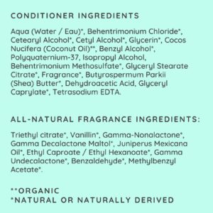 Bubbsi Creamy Coconut Oil Hair Conditioner for Kids, Baby | Light Natural Scent | Won't irritate eyes | Organic Coconut Oil + Shea | Sulfate-free | Curly or Dry Hair (Refillable Bottle, 8oz)