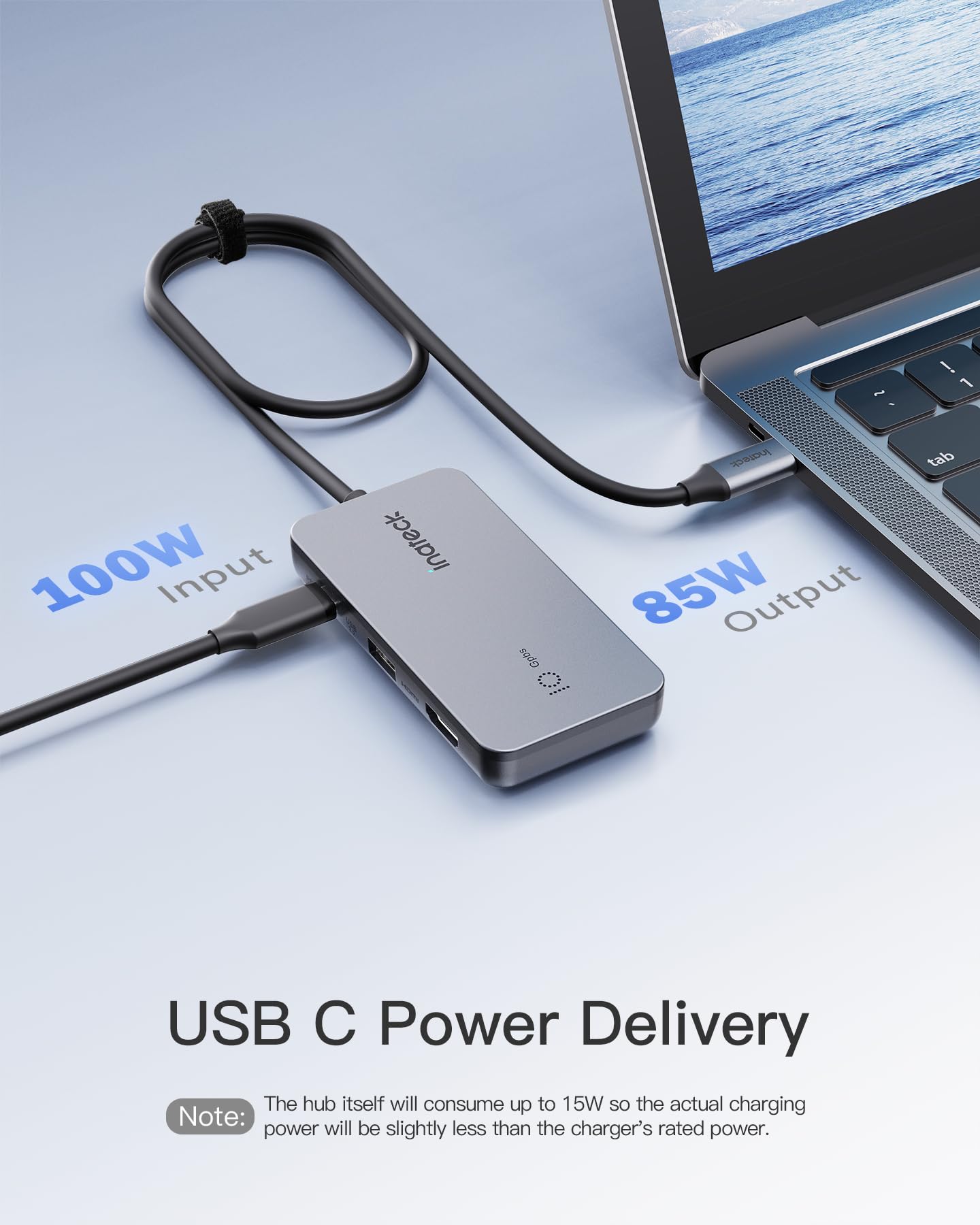 Inateck USB C Hub with 7 Ports, USB 3.2 Gen 2 Speed, 1.6ftcm Cable, HB2027