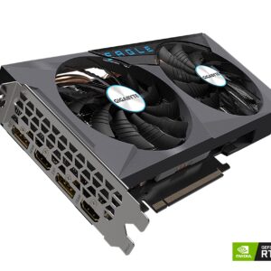 GIGABYTE GeForce RTX 3060 Ti Eagle OC 8G (REV2.0) Graphics Card, 2X WINDFORCE Fans, LHR, 8GB 256-bit GDDR6, GV-N306TEAGLE OC-8GD REV2.0 Video Card (Renewed)