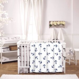 Baby Blanket Anchor for Boy Girl White Navy Marine Newborn 30x40 Inch Toddler Infant Nursery Throw Blankets Double Layer Comfy Soft Plush Stroller Crib Quilt