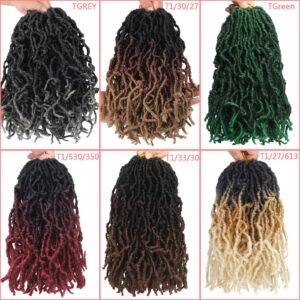 8 Packs Short Faux Locs Crochet Hair 120 Strands 12Inch Soft Locs wavy Dreadlocks Crochet Braids Natural Pre-Looped Crochet Hair for Black Women (12 Inch (Pack of 8), 1B)