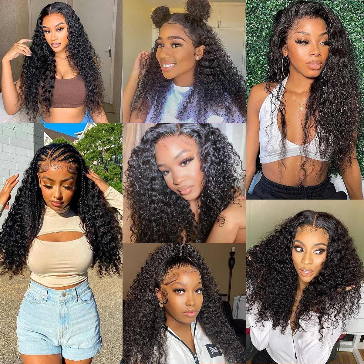 Alsother 22 Inch Deep Wave Lace Front Wigs Human Hair 13x4 HD Lace Frontal Human Hair Wig 180% Density Wet and Wavy Lace Front Wigs Glueless Wigs Human Hair Pre Plucked Deep Wave Wigs Human Hair