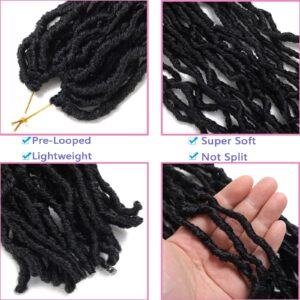 8 Packs Short Faux Locs Crochet Hair 120 Strands 12Inch Soft Locs wavy Dreadlocks Crochet Braids Natural Pre-Looped Crochet Hair for Black Women (12 Inch (Pack of 8), 1B)