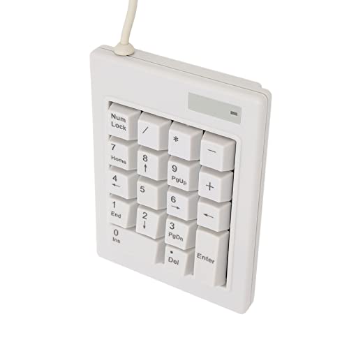 18 Keys Numeric Keypad, Portable Mini Numpad, USB Wired Multifunctional One Hand Mechanical Numpad Accounting Keypad Gaming Keyboard for Office Banking Accounting Finance Securities