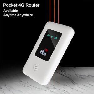 HOSAYA Portable WiFi 4G SIM Card Router 10 WiFi Users Built-in Battery LED Indicators Saving Power High Speed Travel Hotspot 4G LTE WiFi Modem Mini Router Unlocked 4G mifi Pocket WiFi