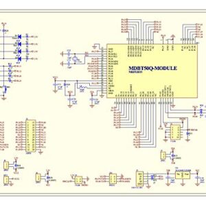 MDBT50Q-DB Nordic nRF52833 Module Demo Board Dev Kit 42 GPIO Bluetooth Module BT5.2 FCC IC CE Telec KC SRRC (Chip Antenna)