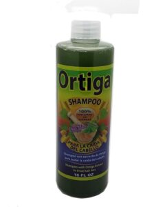 ortiga shampoo - nettle shampoo 100% natural de hierbas 16 fl oz, green