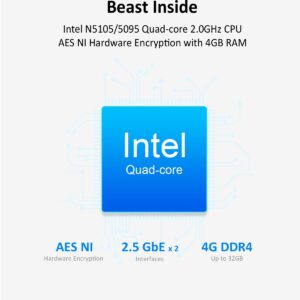 TERRAMASTER 2.5GbE NAS Server 4Bay F4-423 + 8GB DDR4 RAM