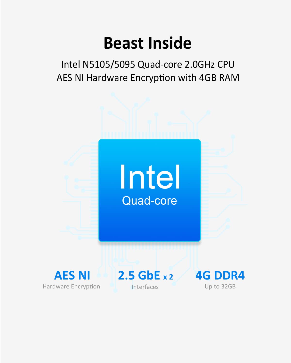 TERRAMASTER 2.5GbE NAS Server 4Bay F4-423 + 8GB DDR4 RAM