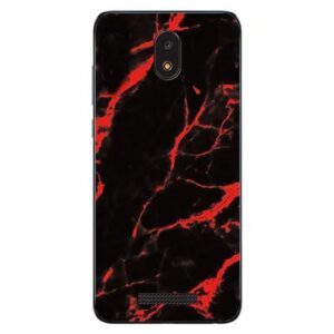 Ranyi Marble TPU Case & Screen Protector for BLU View 2 B130DL B131DL - Red