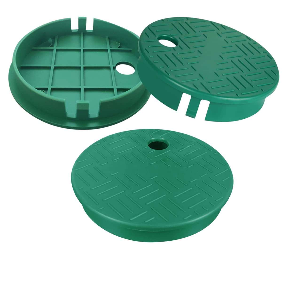 Valve Box Cover Lid Sprinkler Valve Box Lid Replacement ID 5.5" OD 6" for Circular Irrigation Control 3 Pieces