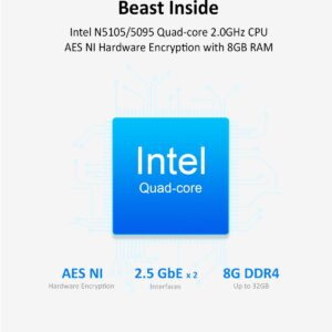 TERRAMASTER 2.5GbE NAS Server 9Bay T9-423 - DDR4 8G RAM