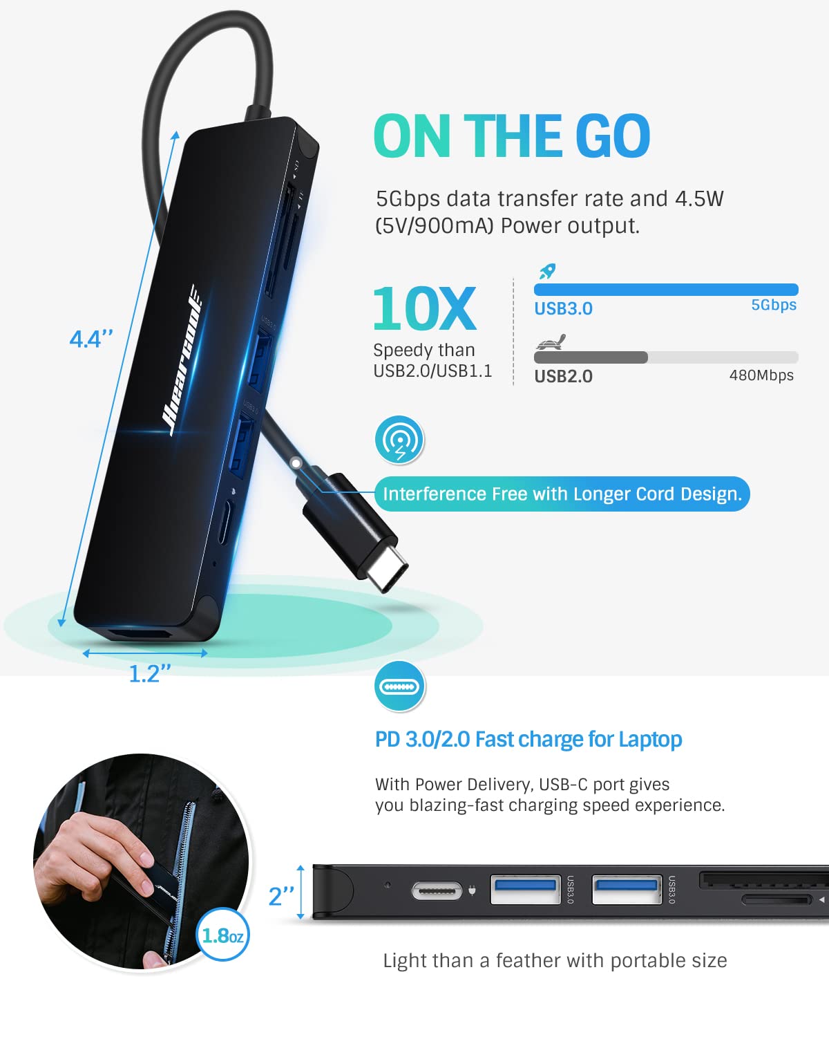 Hiearcool 11IN1 Docking Station and 7IN1 USB C Hub, USB-C Laptop Docking Station, Type C Adapter