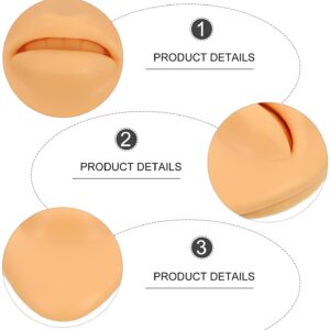 Soft Silicone Nose Model Body Part Displays for Practicing Piercing Suture Acupuncture Rubber Flexible Model for Jewelry Display Teaching Instructions (Mouth)