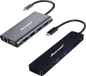 hiearcool 11in1 docking station and 7in1 usb c hub, usb-c laptop docking station, type c adapter