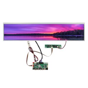 FanyiTek 24 inch 1920x360 DV240FBM-NB0 30pin IPS Stretched Bar LCD Screen and HDMI USB SD Audio LVDs Controller Board,for DIY Gaming Marquee Monitor/Supermarket Shelf Display