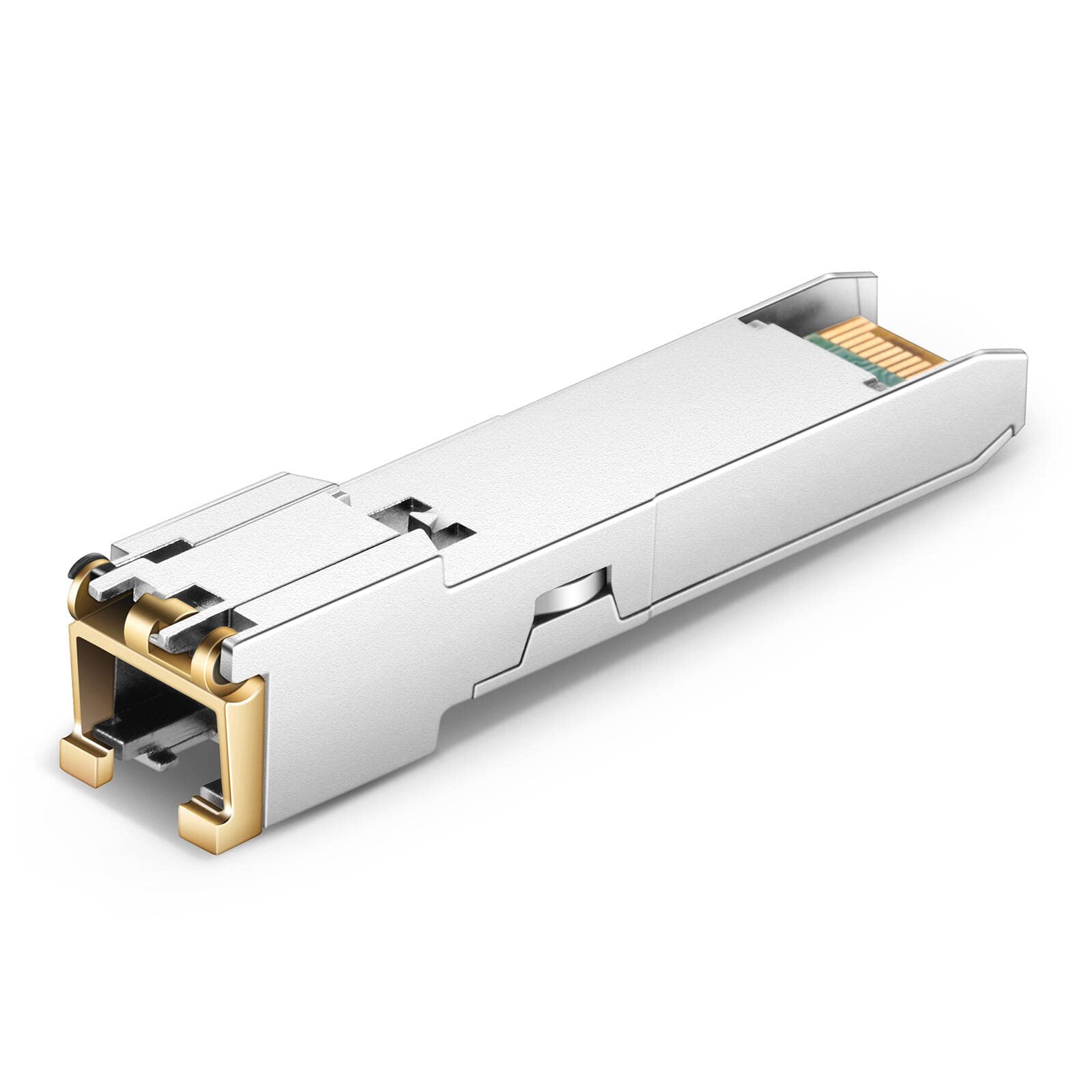 SFP RJ45 Copper Module, 10/100/1000BASE-T Gigabit SFP to RJ45 Mini-GBIC Transceiver for Cisco GLC-T(10/100/1000)/SFP-GE-T(10/100/1000), MikroTik, Supermicro Reach 100m - 4Pack