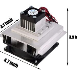 Yrhrol DC 12V DIY Thermoelectric Peltier Refrigeration Cooling System Kit Semiconductor Cooler Heat Sink Conduction Module Fridge Mini Air Conditioner Refrigeration