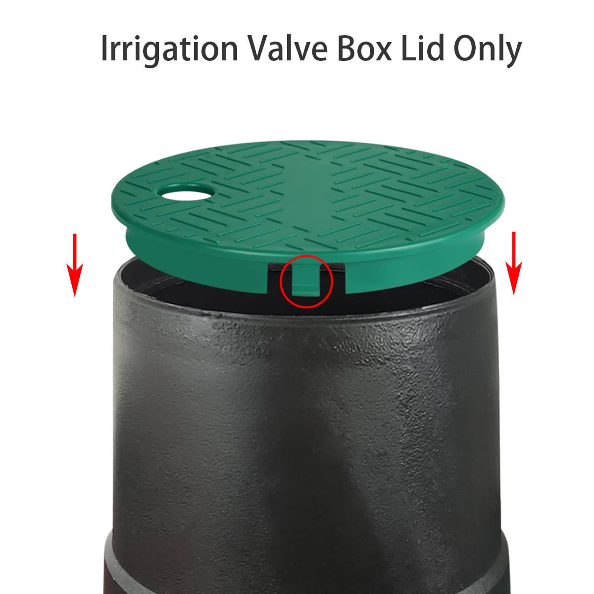 Valve Box Cover Lid Sprinkler Valve Box Lid Replacement ID 5.5" OD 6" for Circular Irrigation Control 3 Pieces