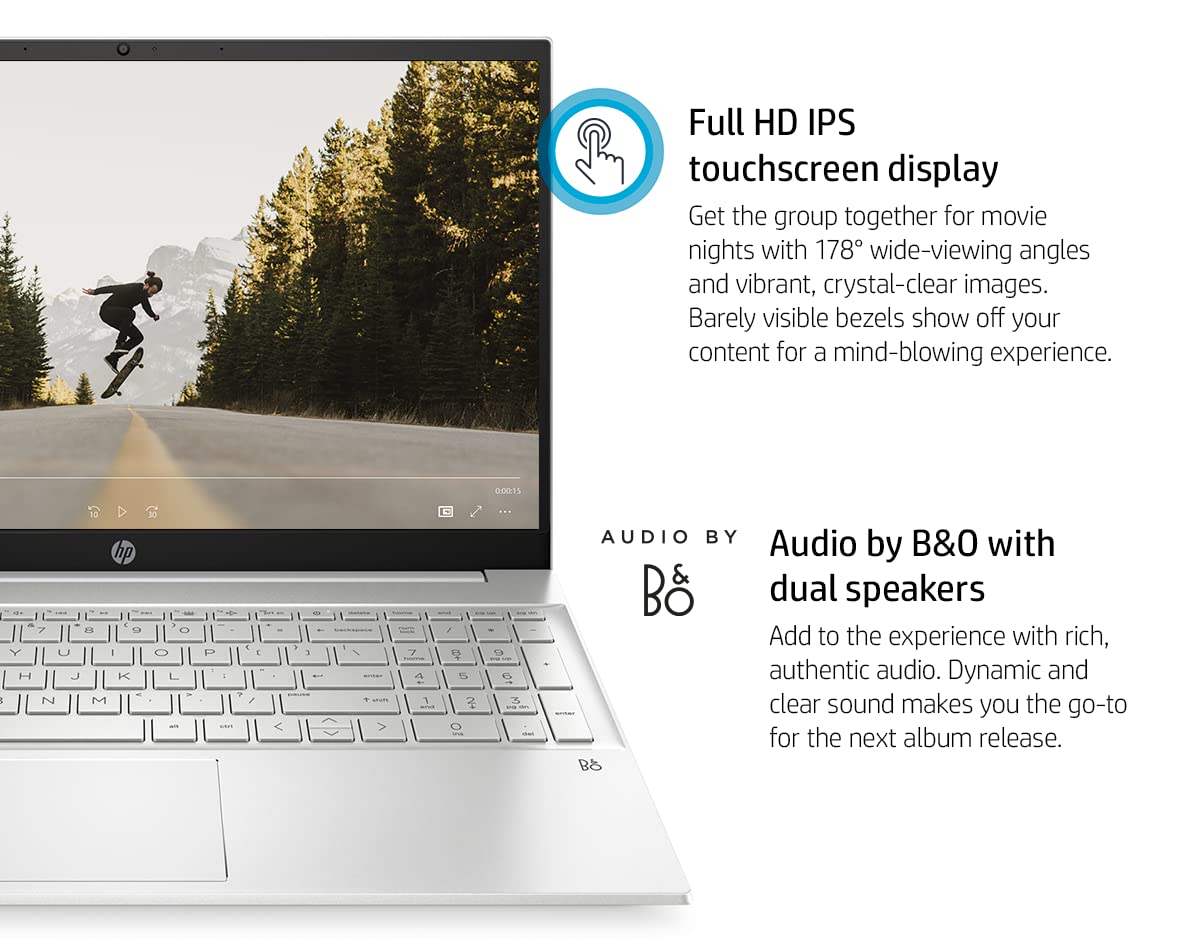 HP 2023 17.3” HD+ Touchscreen Laptop PC 10-Core Intel Core i7-1355U Iris Xe Graphics 16GB DDR4 512GB NVMe SSD WiFi AX BT HDMI USB-C Webcam Backlit KB Windows 10 Pro w/RE USB