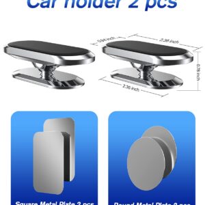 NIYEVN 2 Pack Magnet Phone Holder for Car [ Upgrade N52 Magnet ] Magnetic Phone Holder for Car, [ 360° Rotation ] Universal Dashboard Car Phone Holder Magnetic Fits Samsung & iPhone 16 Pro Max