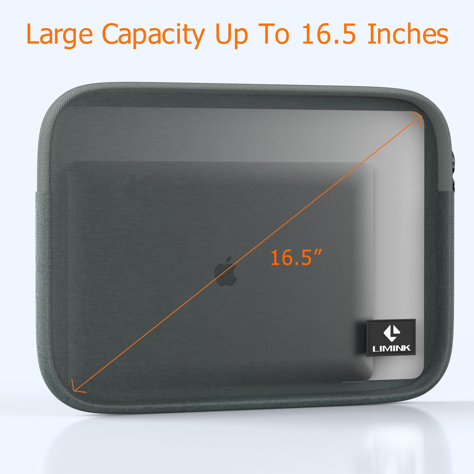 LIMINK Portable Laptop Bag Tablet Carrying Case Protective Sleeve for S19|S20|LK14|LK15|LK16|OK14|OK16|SP12|S2|S3 Dual Monitor, Water&Scratches Resistant Monitor Bag for 13-17" Laptops (Space Gray)