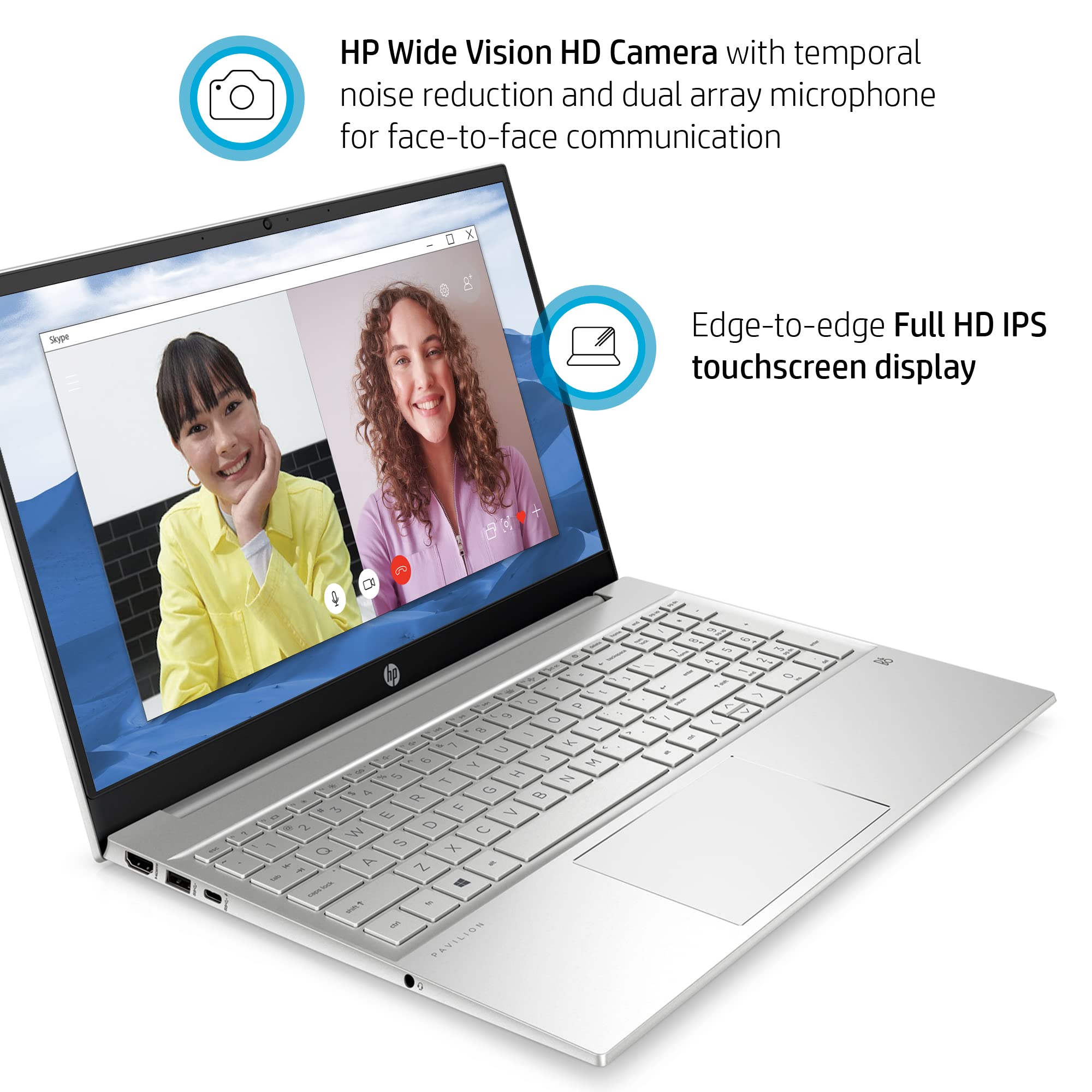 HP 2023 17.3” HD+ Touchscreen Laptop PC 10-Core Intel Core i7-1355U Iris Xe Graphics 16GB DDR4 512GB NVMe SSD WiFi AX BT HDMI USB-C Webcam Backlit KB Windows 10 Pro w/RE USB