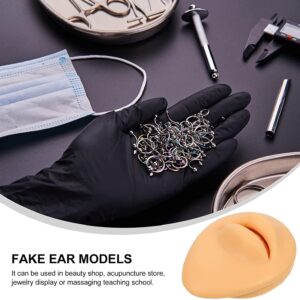 Soft Silicone Nose Model Body Part Displays for Practicing Piercing Suture Acupuncture Rubber Flexible Model for Jewelry Display Teaching Instructions (Mouth)