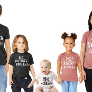 Teeny Fox Big Brother Again Sister Finally New to Crew Sibling Announcement T-Shirt