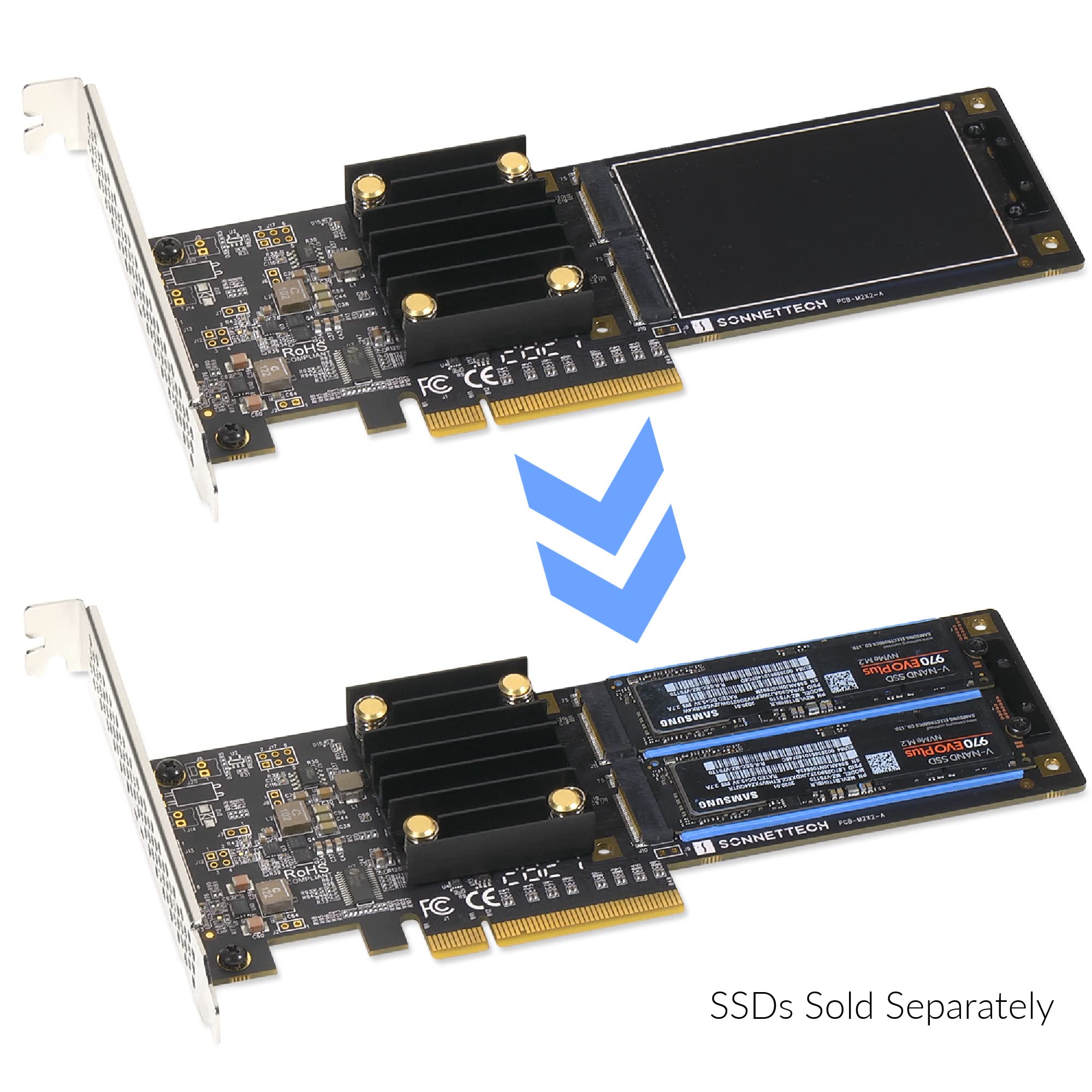 Sonnet M.2 2x4 Low-Profile PCIe Card