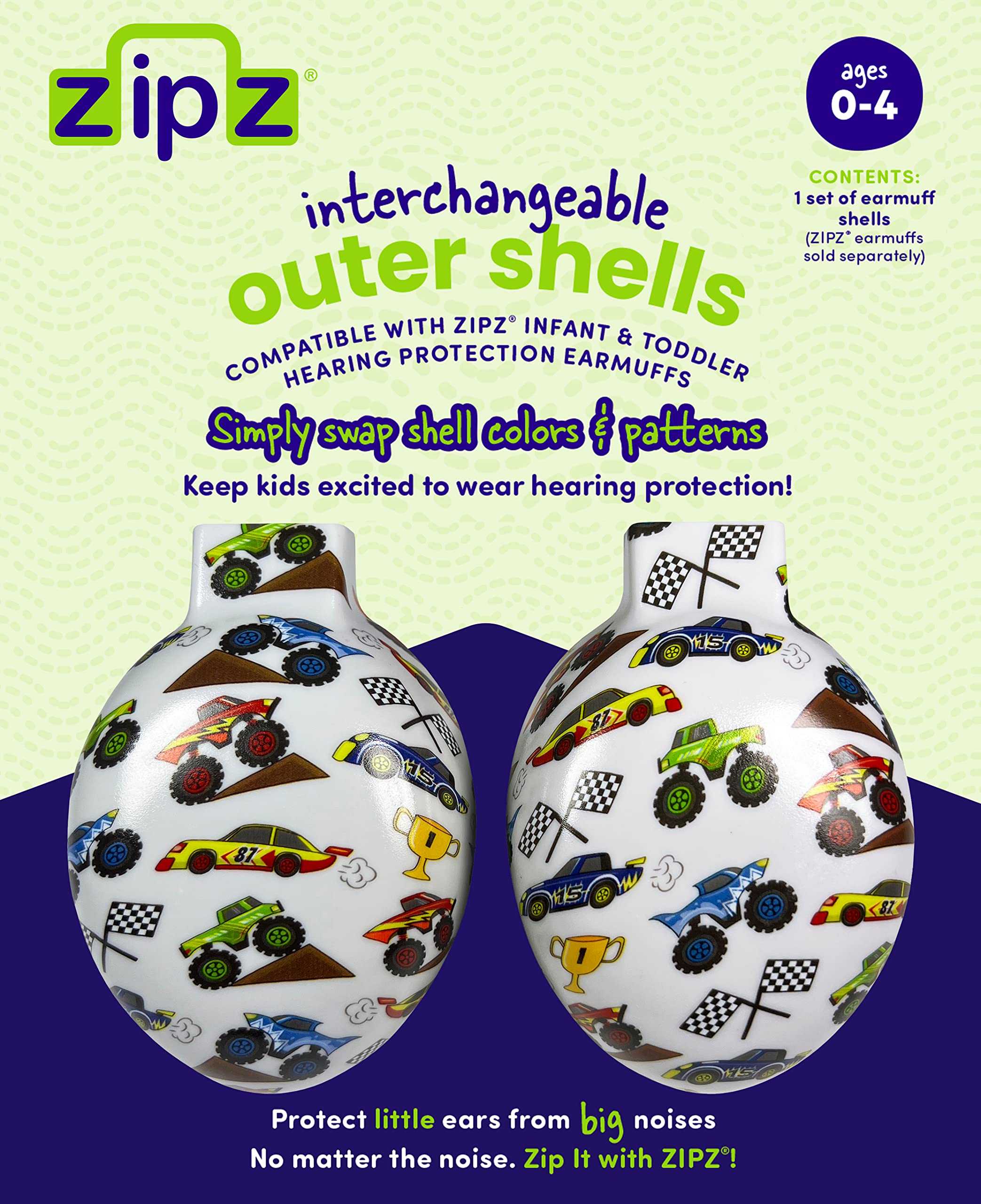 ZIPZ Magnetic Outer Shells – Compatible Baby & Toddler Earmuffs – Simply Change Colors – Headphones SOLD SEPARATELY