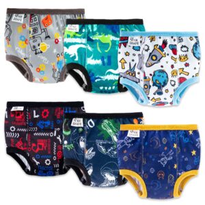 max shape 6 pack potty training underwear for boys,washable baby boy toilet training pants training underwear fit 2t-6t blue 5t