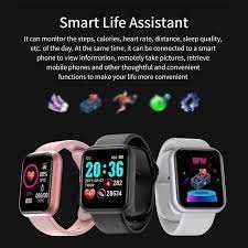 smartwatch Waterproof sports reloj y68 d20 smart watch cheap Online Wearable Devices (WHITE)