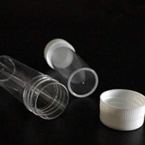 12 PCS 25ml/0.8oz Plastic Sample Bottles Test Tubes Storage Vials Sample Container with Screw Cap