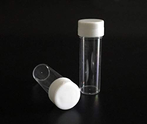 12 PCS 25ml/0.8oz Plastic Sample Bottles Test Tubes Storage Vials Sample Container with Screw Cap