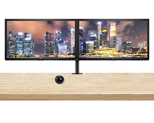 HP V24 24 inch TN Full HD 1920 x 1080 LED Backlit LCD Monitor 2-Pack Bundle with HDMI & VGA Ports, FreeSync, 75Hz Refresh Rate, Low Blue Light, Desk Mount Clamp Dual Monitor Stand, & Mini Speaker