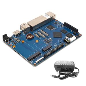 youyeetoo BPI R2 Pro Open Source Smart Router Developement Board by RK3568 0.8TOPS 2G LPDDR4 16G EMMC 5 Gigabit Port OpenWRT Linux for IOT NAS Smart Home Gateway (with Power)