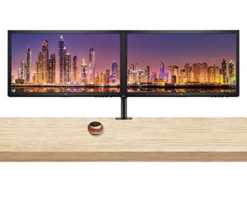 HP V24 24 inch TN Full HD 1920 x 1080 LED Backlit LCD Monitor 2-Pack Bundle with HDMI & VGA Ports, FreeSync, 75Hz Refresh Rate, Low Blue Light, Desk Mount Clamp Dual Monitor Stand, & Mini Speaker