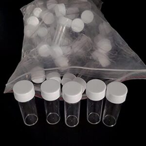 12 PCS 25ml/0.8oz Plastic Sample Bottles Test Tubes Storage Vials Sample Container with Screw Cap