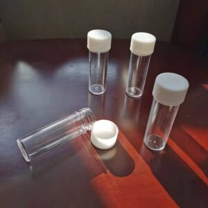 12 PCS 25ml/0.8oz Plastic Sample Bottles Test Tubes Storage Vials Sample Container with Screw Cap