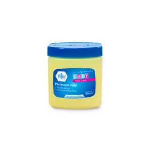 med pride petroleum jelly with fresh baby scent - skin protectant for dry skin, rashes, minor burns & wounds- powerful moisturizer for chapped lips, dry hands, chaffed skin & diaper rash- 8oz [blue]